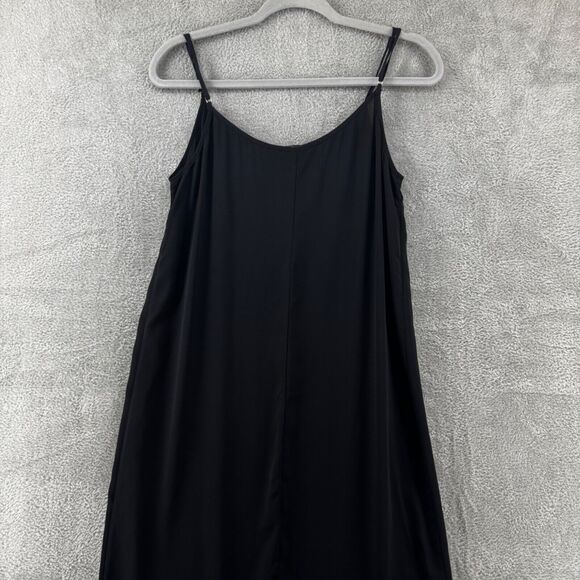 J Crew Dress Womens M Black Slip Maxi Length Adjustable Straps Semi Sheer - Picture 6 of 16